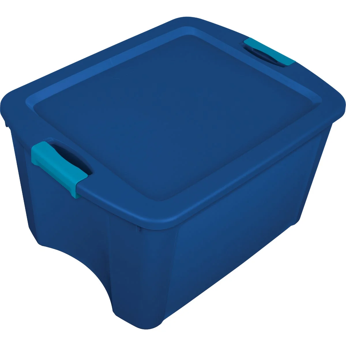 Clean Sterilite 18 Gal. Blue Latch Carry Storage Tote Enhanced