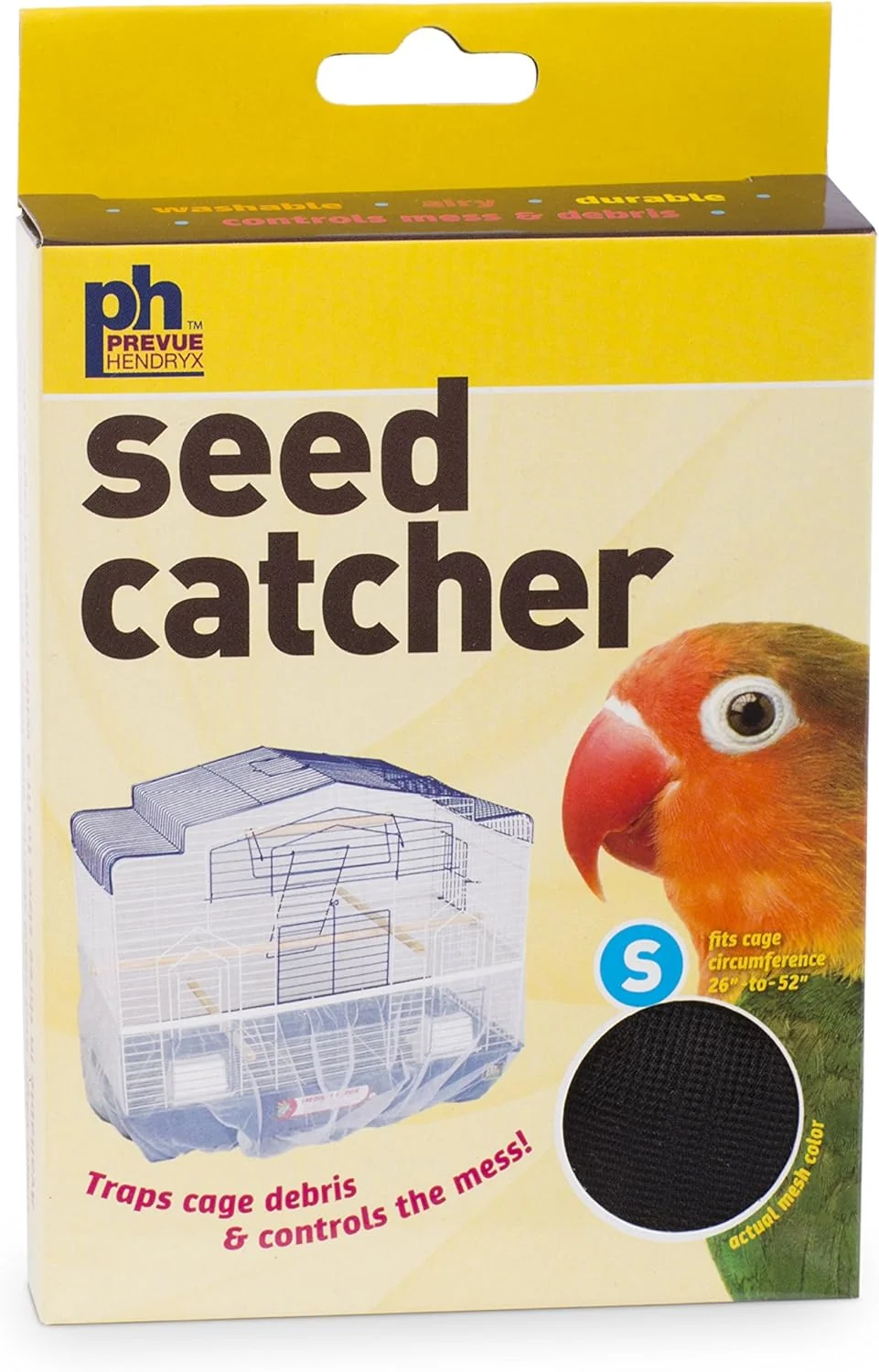 Breathable Prevue Pet Products 820B Mesh Bird Seed Catcher Black Small 7 Soft