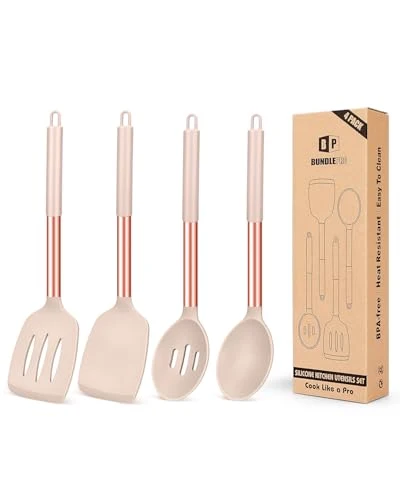 Original Pack of 4 Silicone Cooking Utensils Set 4 Count Casual