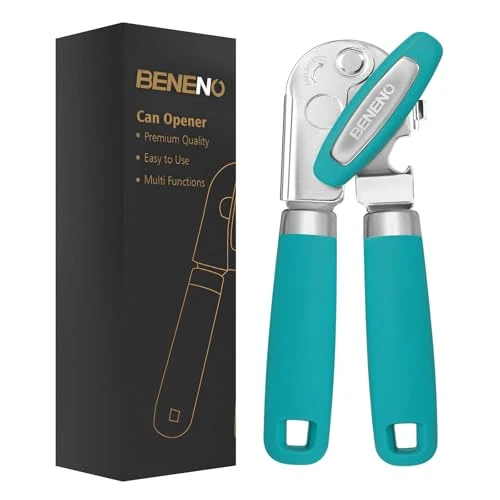 Carefully Designed Heavy Duty Hand Can Opener Manual with Magnet Lid Remover Durable