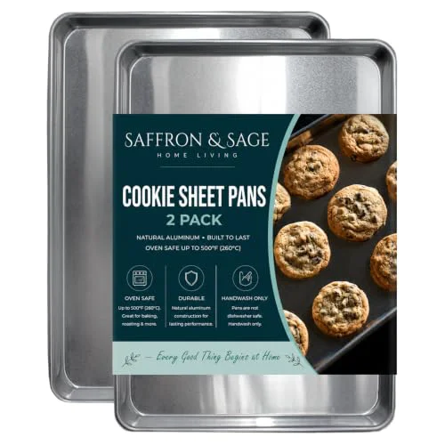 Minimalist Commercial Quality Cookie Sheet Pan 2 Count Prestigious