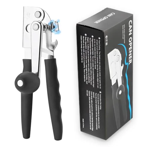 Next-Generation Manual Heavy Duty Crank Commercial Can Opener Cozy Long Handles Safe