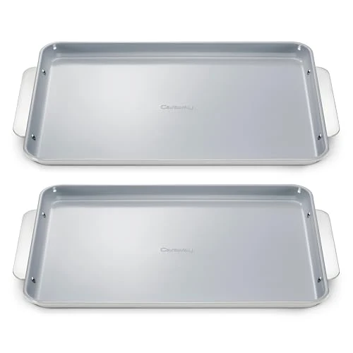 Consistent Non Stick Ceramic Large Baking Sheet Sheet 2 Count Fast
