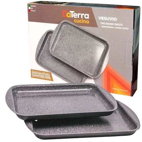 Expertly Made Nonstick Ceramic Coated Baking Sheet Twin Pack 14 Count Smart