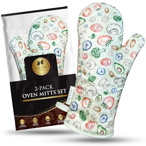 Relaxed Premium Heat Resistant Oven Mitts 2 Count First-Class