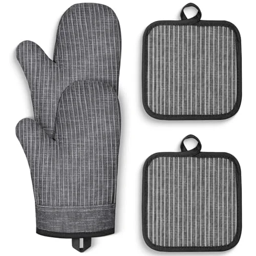 World-Class Oven Mitts and Pot Holders 4 Count High-Performance