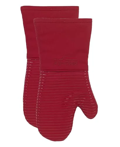 Easy-to-Use Silicone Oven Mitts 2 Count Green
