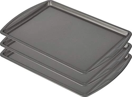 Comfortable Everyday Baking Sheet Set Nonstick Carbon Steel Standard 3 Count Sophisticated