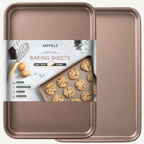 Lightweight 10 x 15 inch Nonstick Jelly Roll Sheet Pan 2 2 Count Exceptional