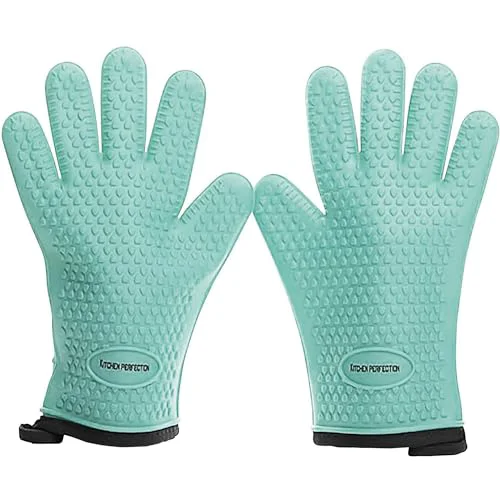 Advanced XL Silicone Smoker BBQ Gloves 2 Count Green