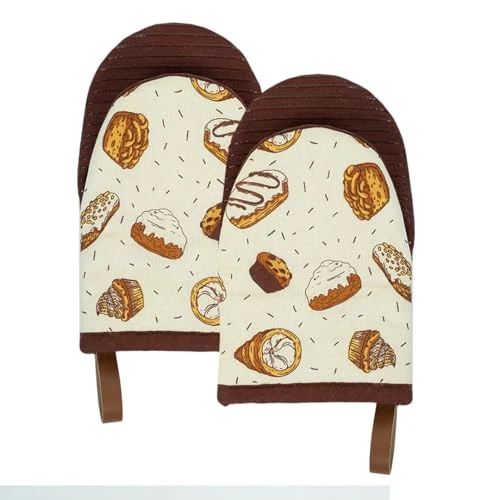 Contemporary Fall Oven Mitts 2 Count World-Class