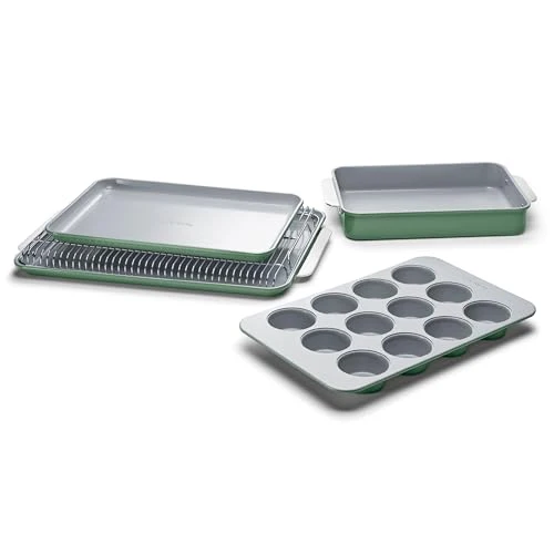 Smooth 5-Piece Non-Stick Ceramic Bakeware Set 5 Count Practical