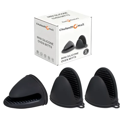 Powerful Silicone Oven Mitts Heat Resistant Hot Pot Holders Set for Kitchens 6 Count Selected