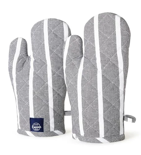 Top-Quality Oven Mitts Heat Resistant Kitchen Gloves 2 Count Fine