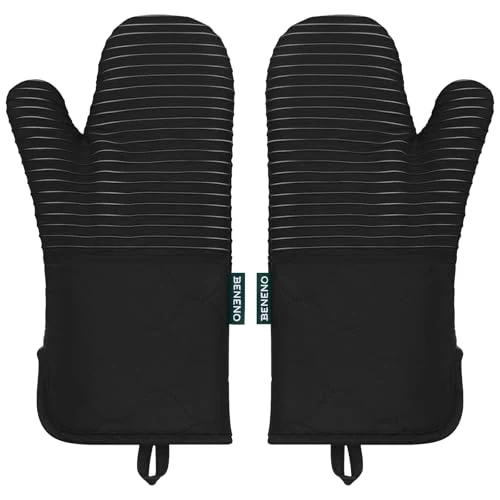 Secure Heat Resistant 500°F Kitchen Oven Mitts 2 2 Count Casual