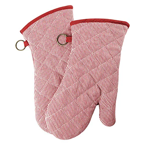 Sophisticated Yarn Dyed Oven Mitts 1 Pair Fast