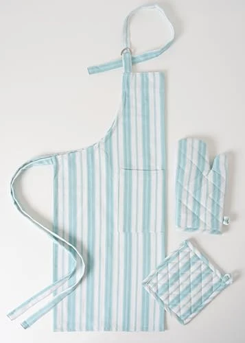 Smooth 1 Oven Mitt 1 PotHolder 1 Kitchen Apron Set Reliable