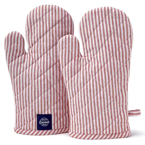 Breathable Oven Mitts Heat Resistant Kitchen Gloves 2 Count Smart