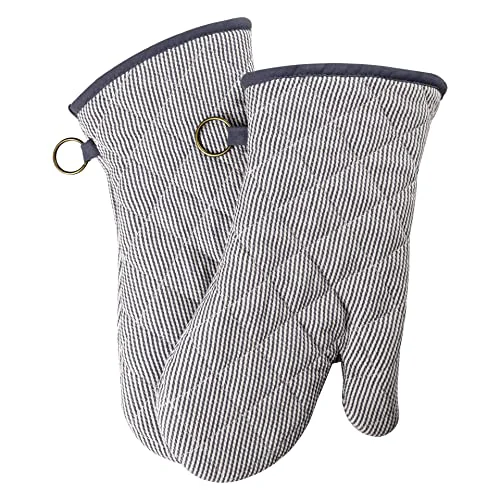Reliable Yarn Dyed Oven Mitts 1 Pair 2 Count Smooth
