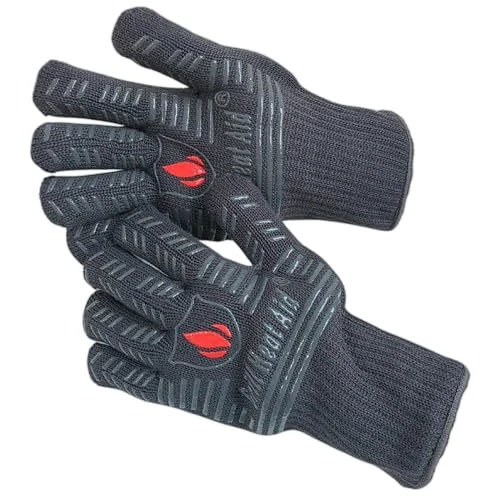 Elegant Grill Gloves Heat Proof for Men Grilling BBQ Heat Resistant Gloves Secure