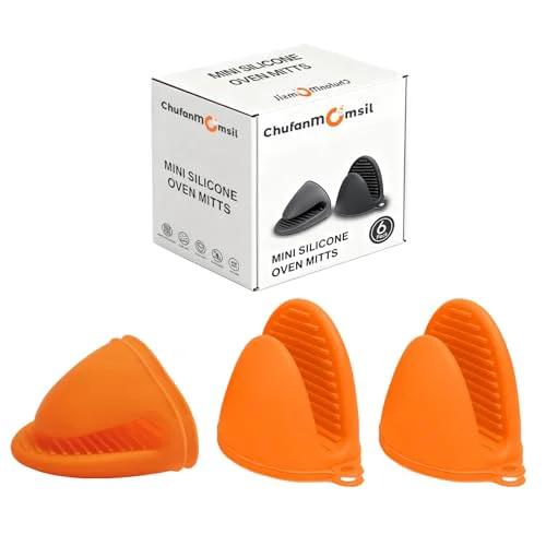 Elegant Oven Mitts Silicone Pot Holders Set Heat Resistant for Kitchen 6 Count Relaxed