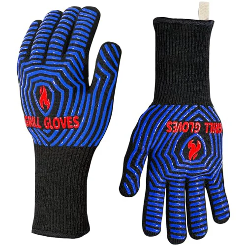 User-Friendly BBQ Gloves Oven Gloves 1472℉ Extreme Heat Resistant High-Grade