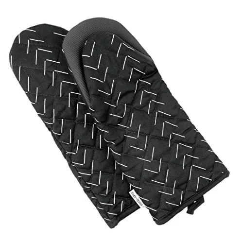 Environmentally Friendly Heat Resistant Designer Kitchen Oven Mitts with Neoprene Non 2 Count High-End