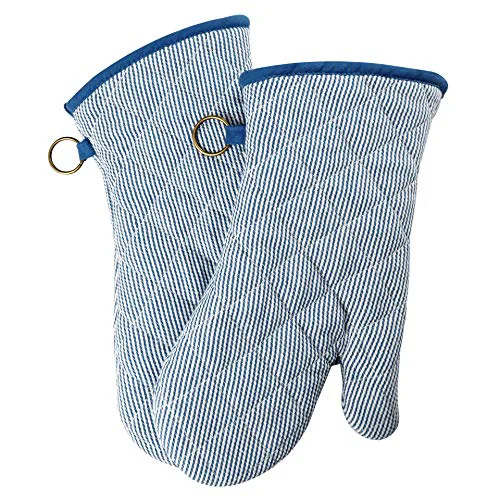 Comfortable Yarn Dyed Oven Mitts 1 Pair Lightweight