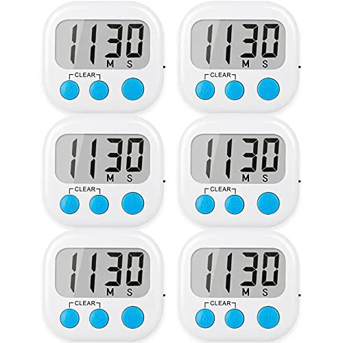 Trusted Digital Kitchen Timers for Cooking 6 Count Enhanced
