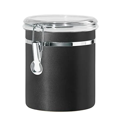 Smooth Stainless Steel Kitchen Canister 47 fl oz Practical