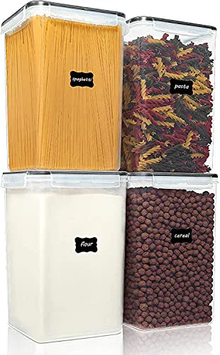 Clean Extra Large Airtight Food Storage Containers 4 Count Prestigious