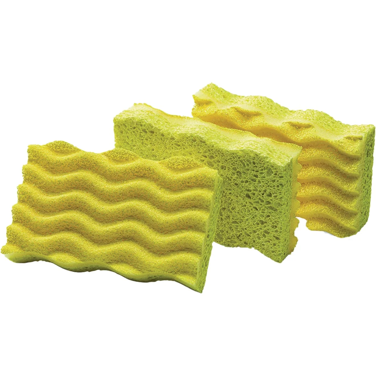 User-Friendly Libman 4.5 In. x 3 In. Yellow Glass China Scrubbing Sponge 3-Count Trendy