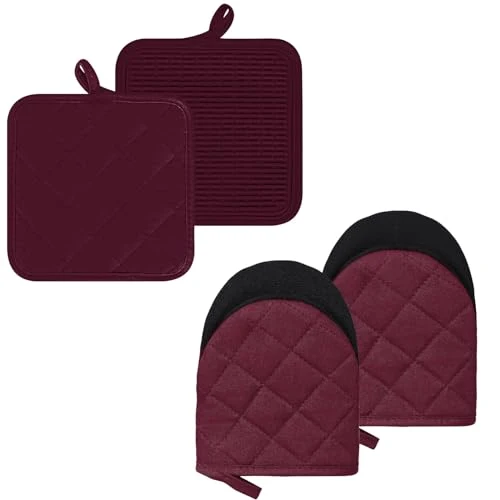 Excellent Oven Mitts and Pot Holders Set 4.2 Count Trusted