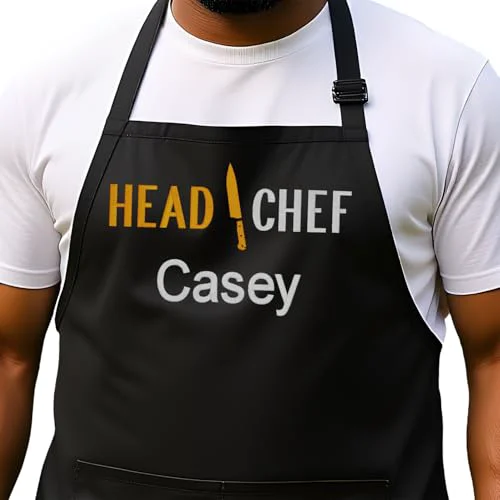 Minimalist Personalized Chef Apron for Men Authentic