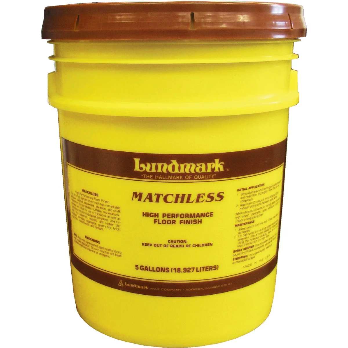 Convenient Lundmark 5 Gal. Matchless Urethane Fortified Acrylic Floor Finish Green