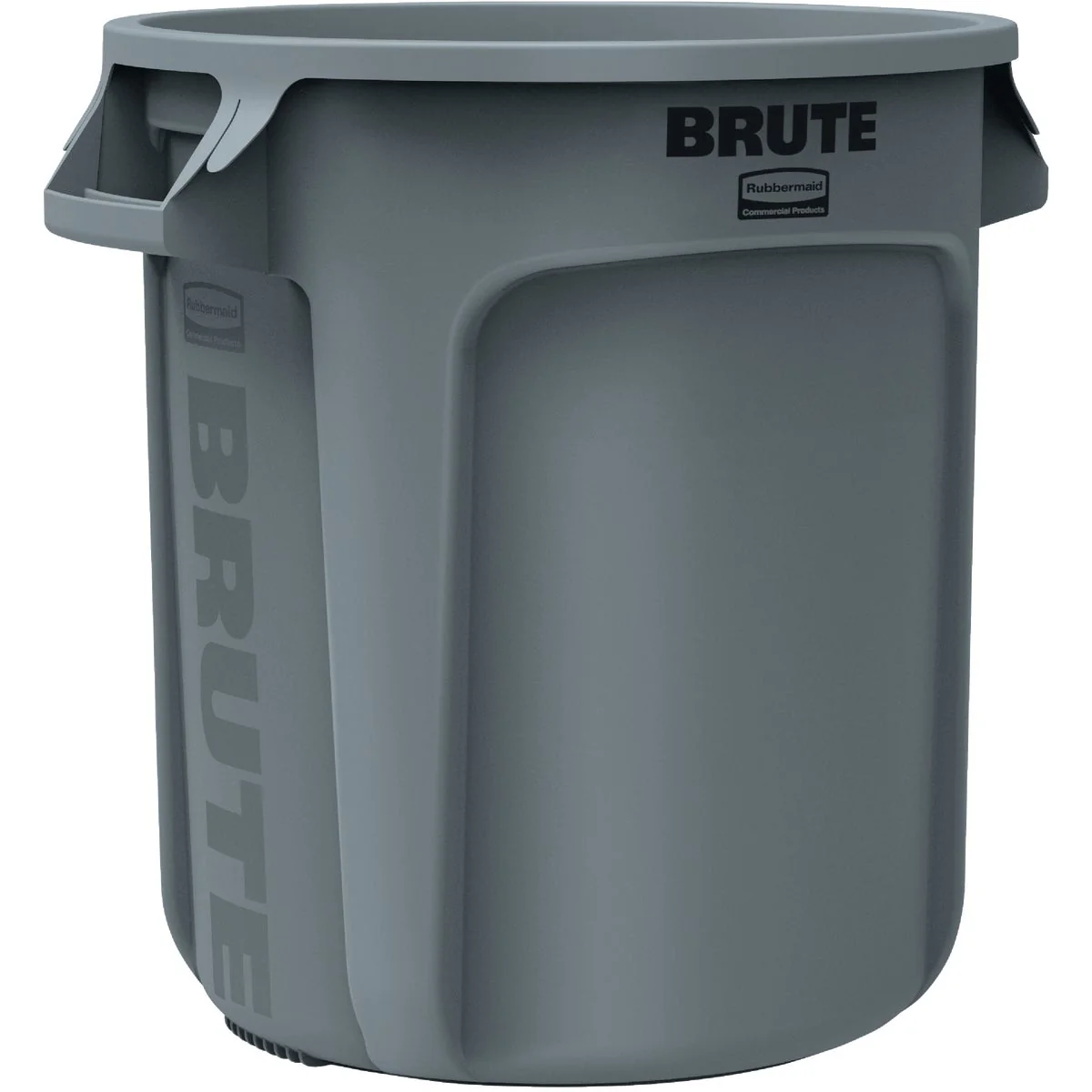Official Rubbermaid Commercial Brute 10 Gal. Gray Vented Trash Can High-Grade