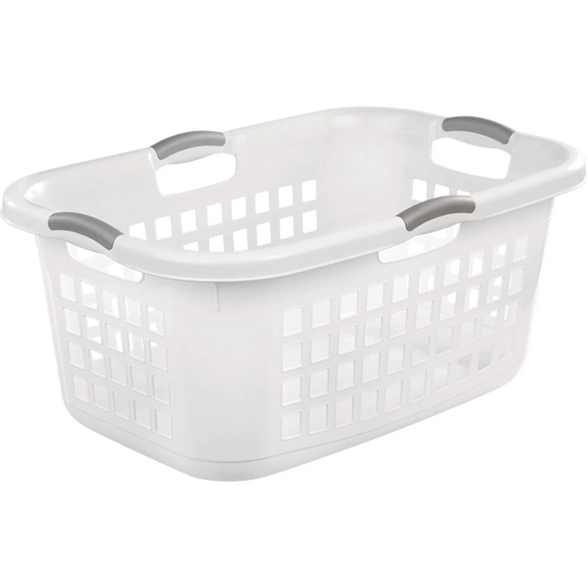 Certified Sterilite White Plastic Laundry Basket Pure