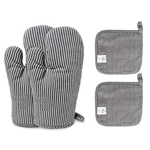 Next-Generation 4Pcs Oven Mitts and Pot Holders 4 Count Convenient