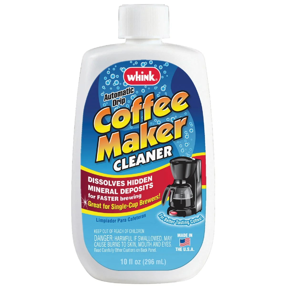 Prestigious Whink 10 Oz. Automatic Coffee Maker Cleaner Responsible