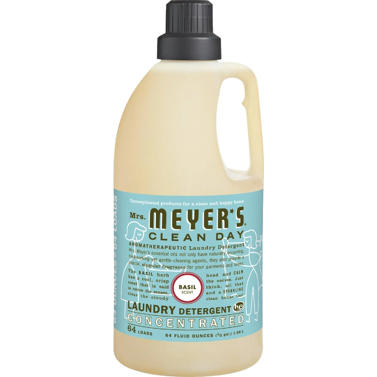 Comfortable Mrs. Meyer's Clean Day 64 Oz. Basil Concentrated Laundry Detergent Official