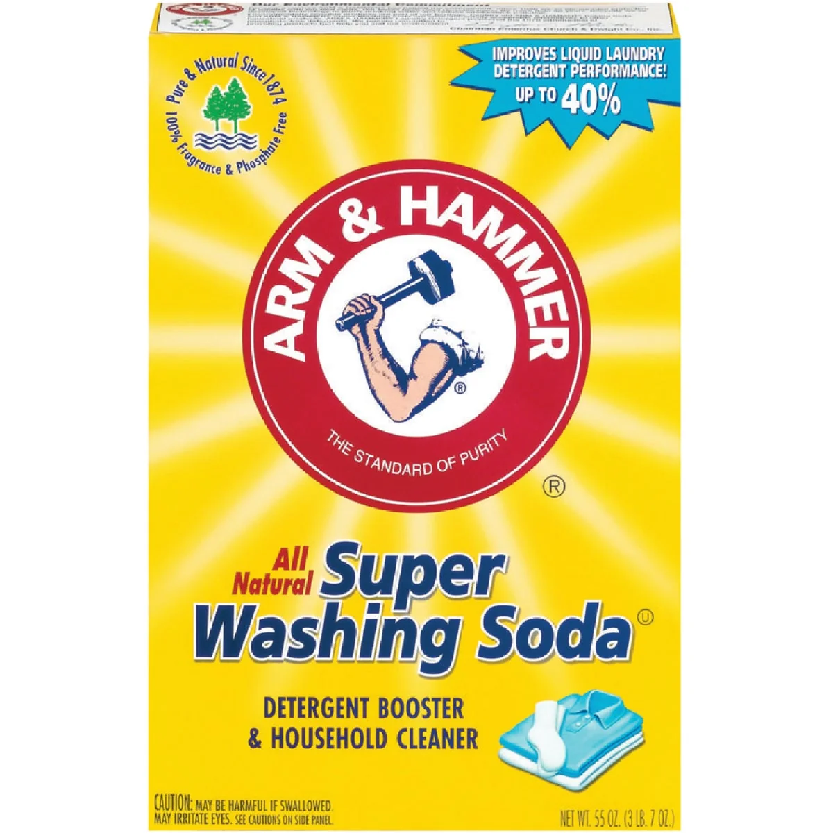 Fashionable Arm Hammer 55 Oz. Super Washing Soda Laundry Booster Expertly Made