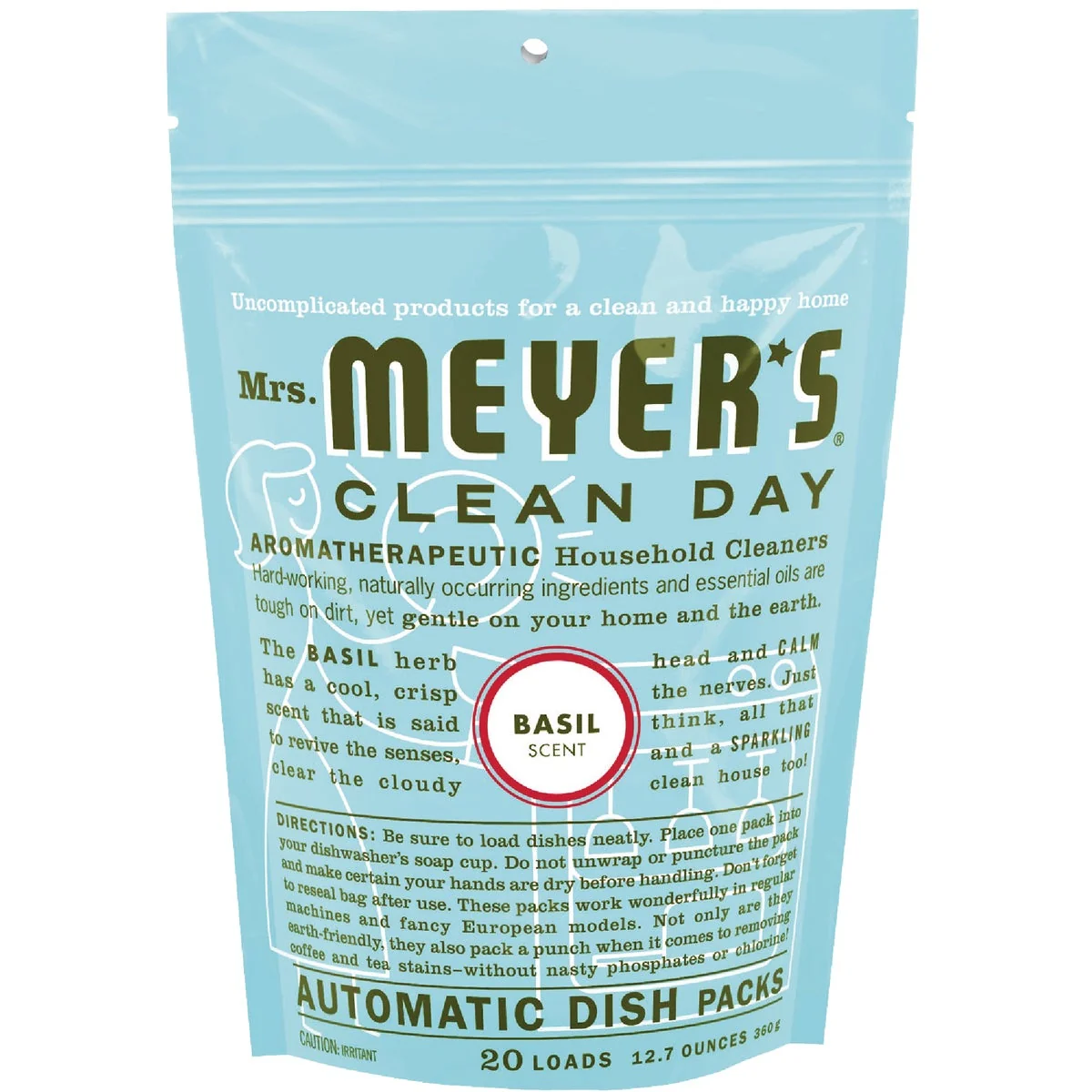 Safe Mrs. Meyer's Basil Dishwasher Detergent Tabs 20 Count High-Quality