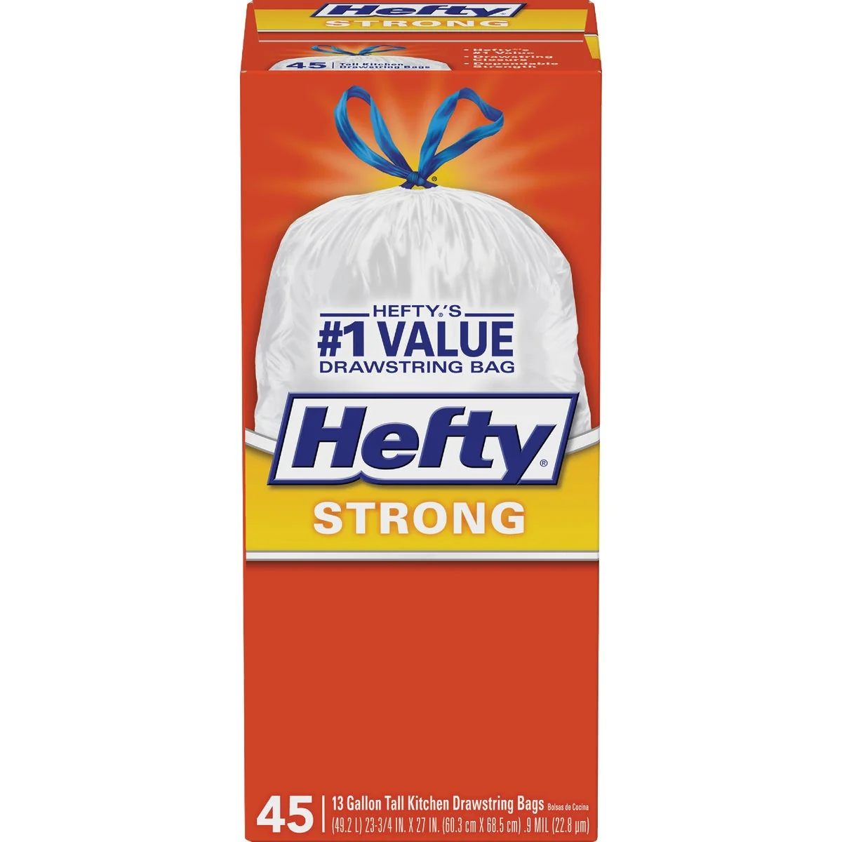 Advanced Hefty 13 Gal. Tall Kitchen White Trash Bag 45-Count Verified