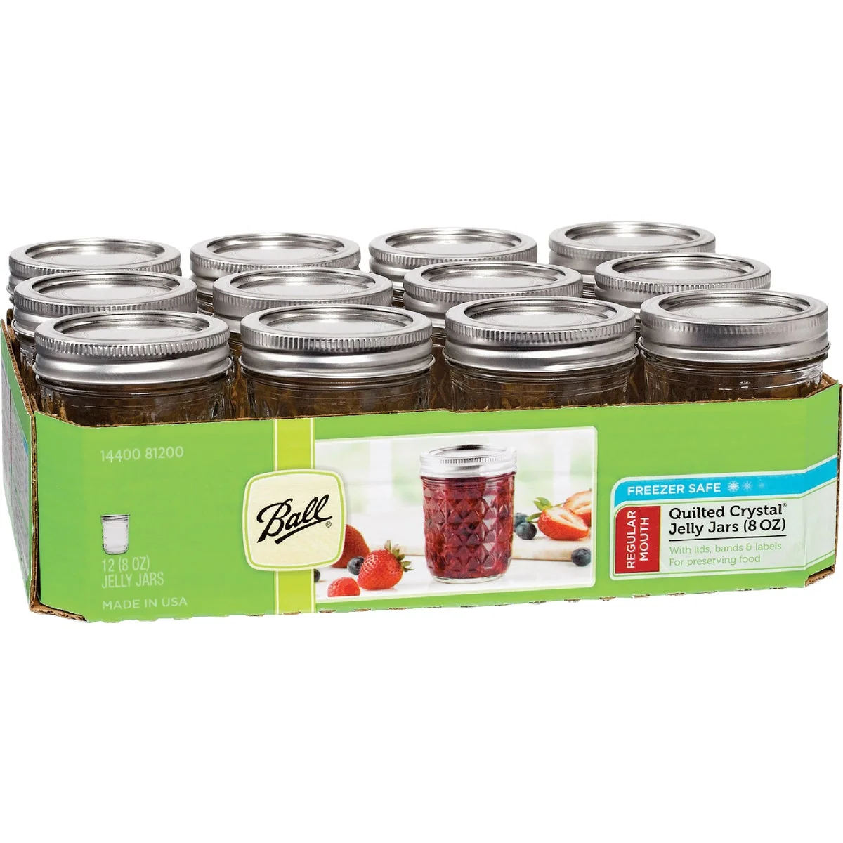 Innovative Ball 8 Oz. Glass Deluxe Jam or Jelly Jar 12-Pack Reliable