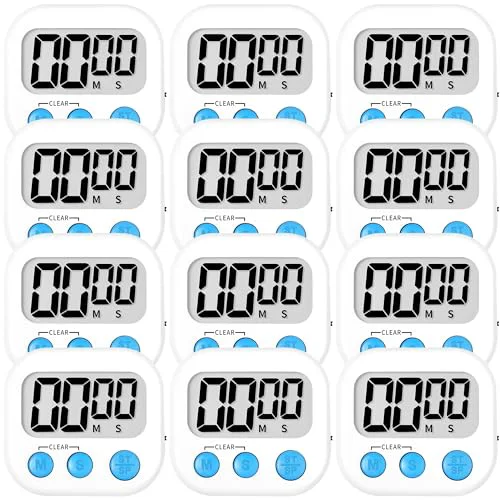 Selected Digital Kitchen Timers for Cooking Kids White 12 Pack 12 Count Responsible