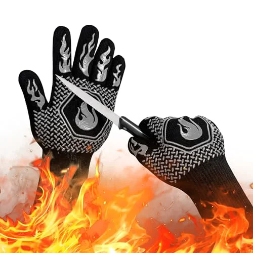 Next-Generation BBQ Gloves 1472F Heat Resistant Non 2 Count Innovative