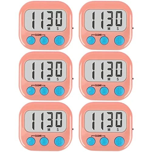 Excellent Digital Kitchen Timers for Cooking 6 Count Environmentally Friendly