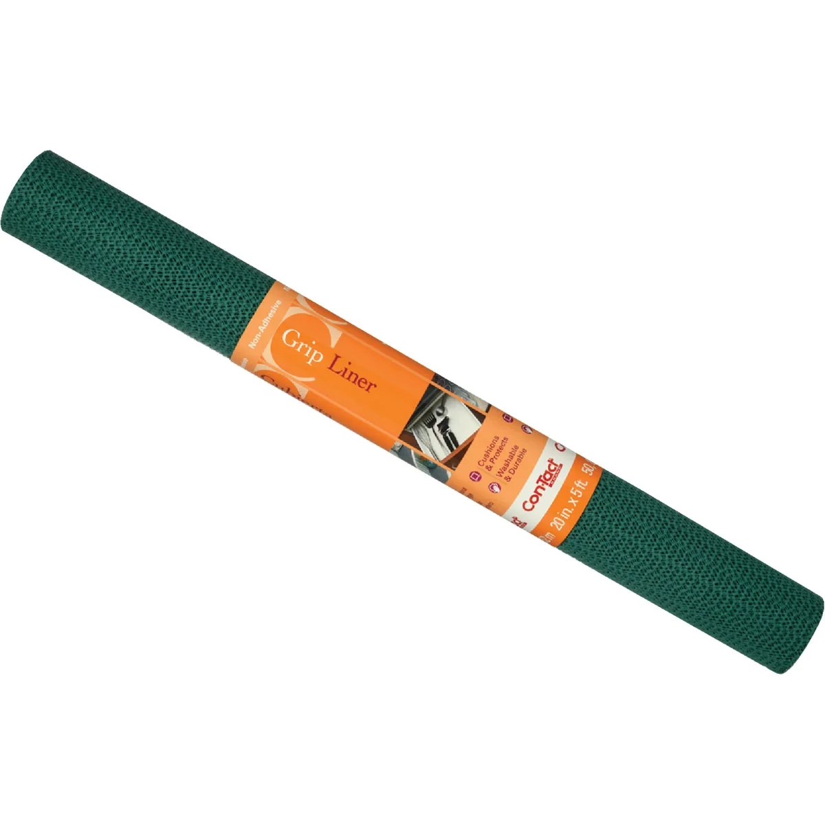 Premium Material Con-Tact 20 In. x 5 Ft. Hunter Green Beaded Grip Non-Adhesive Shelf Liner Reusable