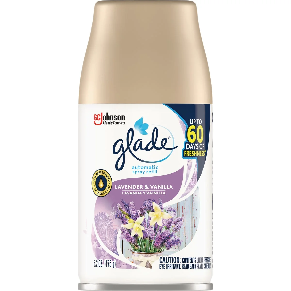 Selected Glade 6.2 Oz. Lavender Vanilla Automatic Spray Refill Consistent
