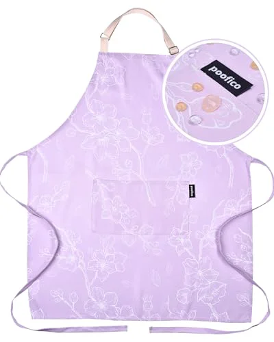 Environmentally Friendly Premium Adjustable Pink Cooking Aprons for Women with Pockets Superior